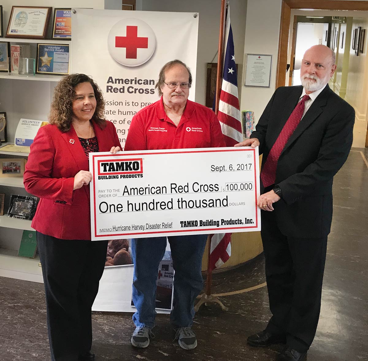 TAMKO Non-profit - Red Cross Donation 2017