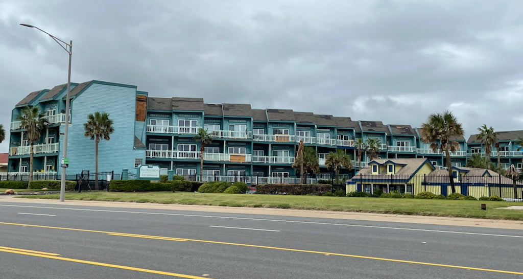 Hurricane Nicholas - Damaged Shingles on Apartment Complex