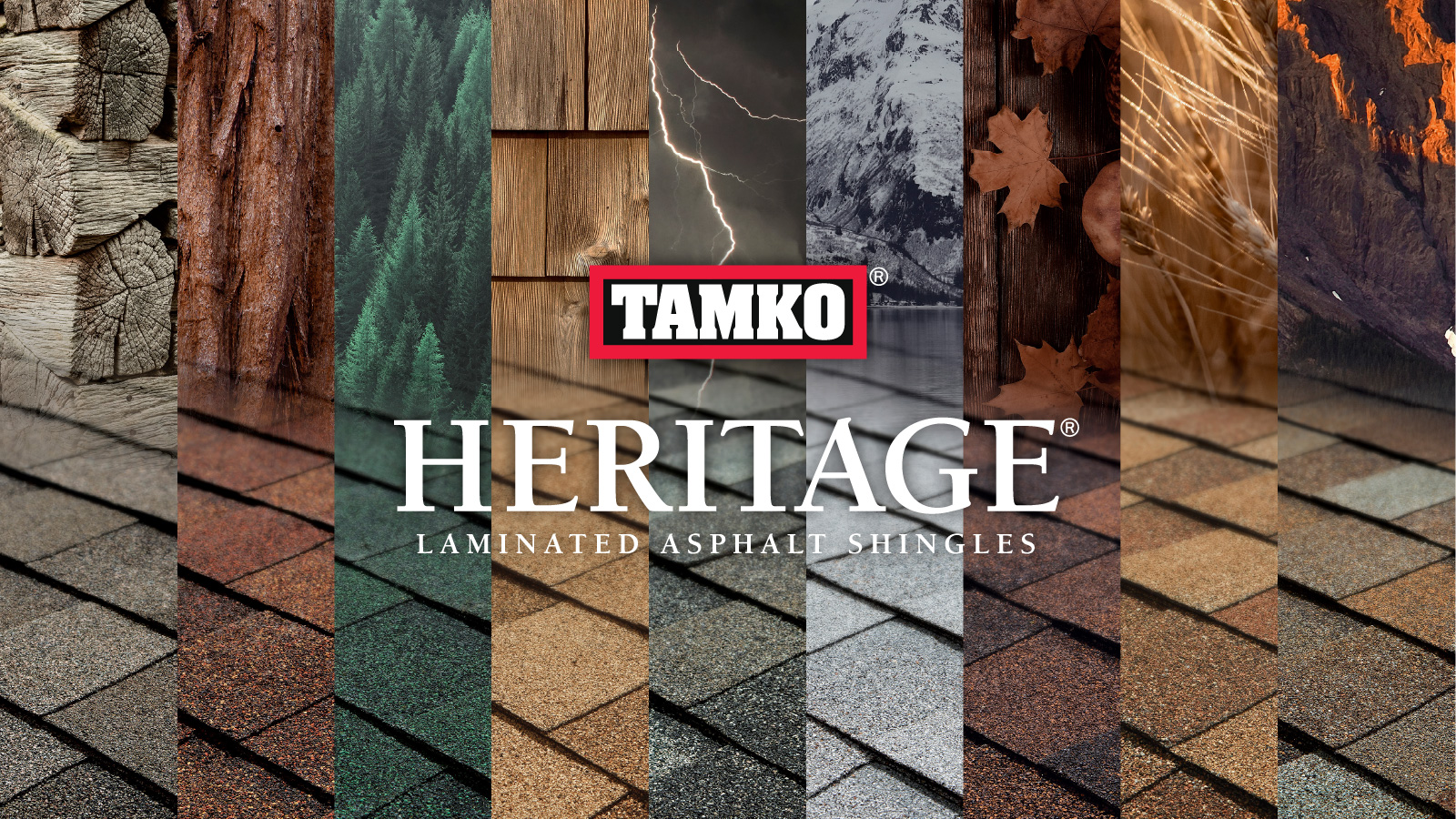 Colors of Nature - TAMKO Heritage Laminated Asphalt Shingles