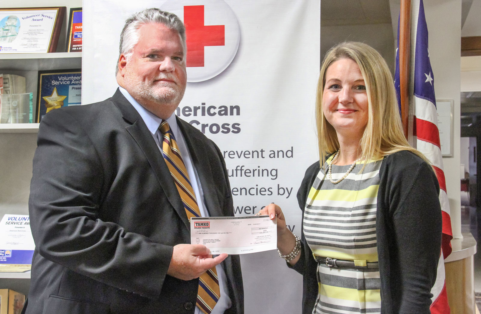 TAMKO Donation - Red Cross 2017 Hurricane Maria